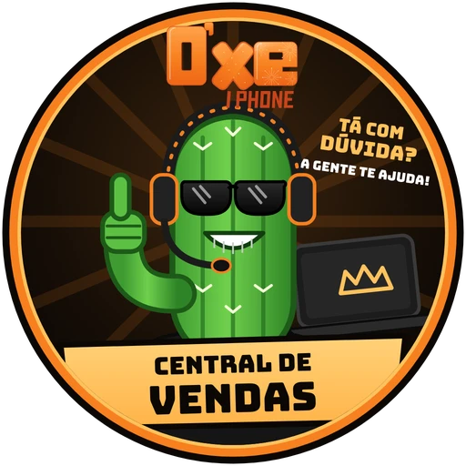 Mascote cacto da Central de Vendas Oxe iPhone